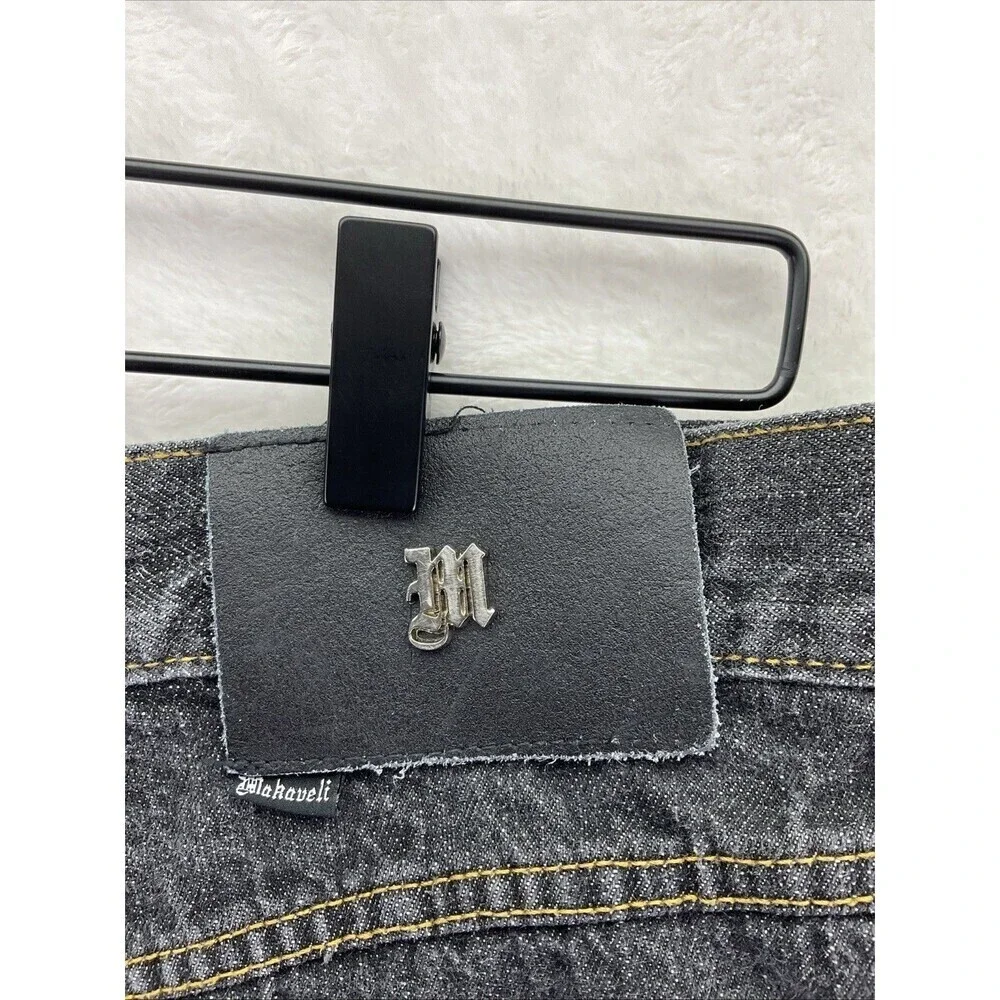 Vintage Y2K Makavelli Black Denim Jeans Mens sz 38x34